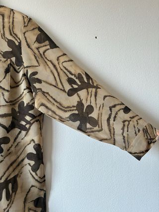 Camisa vintage beis-marrón