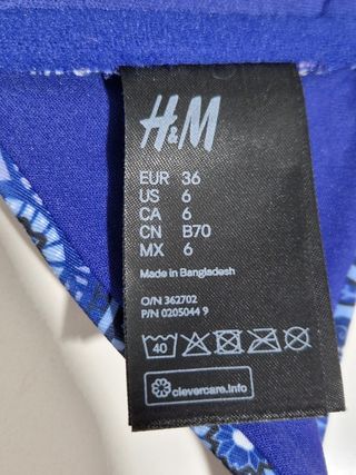 Bikini H&M blu tg 36 (eur) 