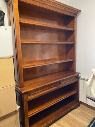 Librería madera maciza antigua
