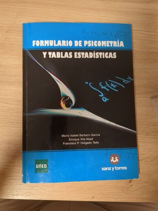Formulario de psicometría y tablas estadísticas