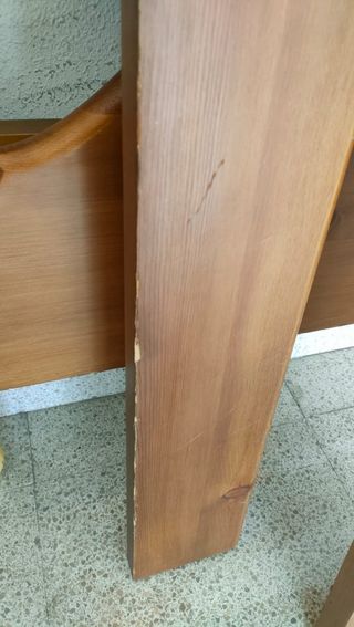 Cabecero y pie de cama de madera de pino 