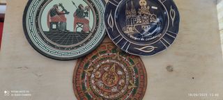 Platos decorativos: Griego, Virgen, Azteca