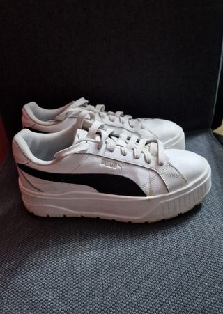 Puma Karmen II Leather - Zapatillas blancas y negr