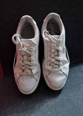 Puma Karmen II Leather - Zapatillas blancas y negr