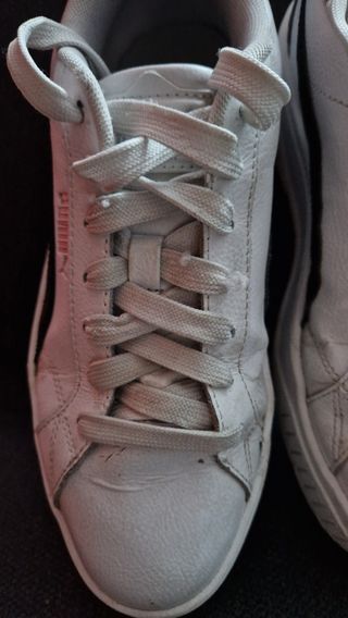 Puma Karmen II Leather - Zapatillas blancas y negr