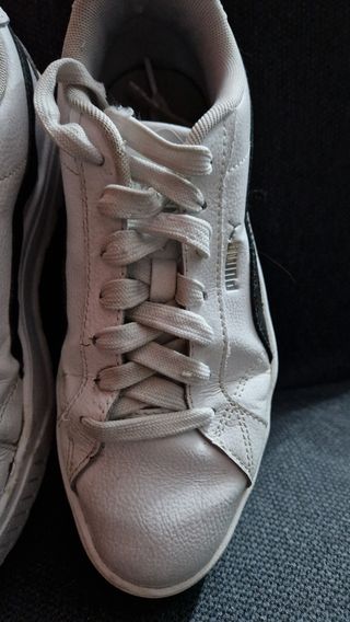 Puma Karmen II Leather - Zapatillas blancas y negr