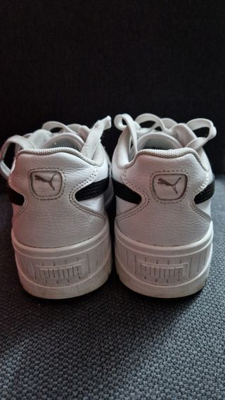 Puma Karmen II Leather - Zapatillas blancas y negr