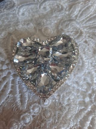 Suporte Telemóvel Coração Strass