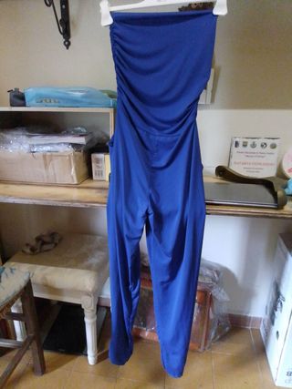 Tuta jumpsuit blu elegante