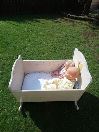 Culla bambole legno vintage