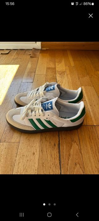 Zapatillas Adidas Samba OG Blancas-Verdes