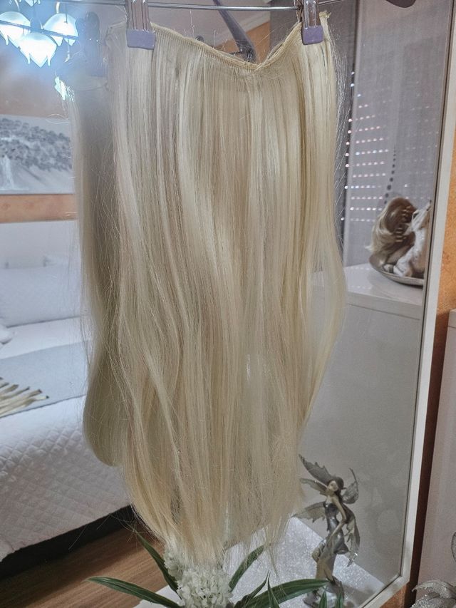 Extensiones pelo sintético blanco