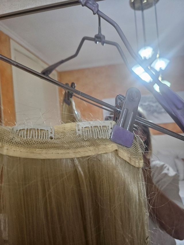 Extensiones pelo sintético blanco