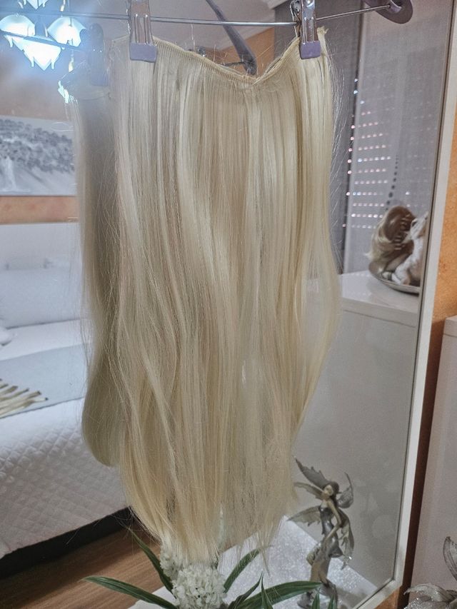 Extensiones pelo sintético blanco