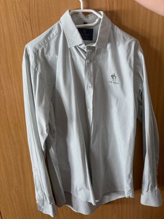 Camisa A la Vaquera rayas gris L