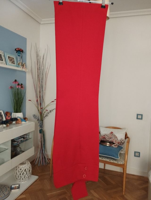 Pantalones campana Bershka rojos