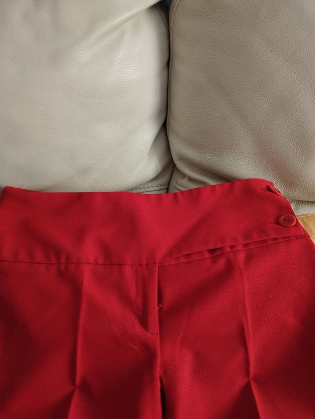 Pantalones campana Bershka rojos