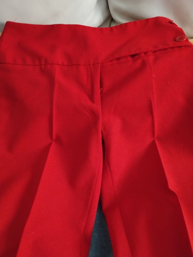 Pantalones campana Bershka rojos