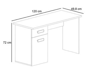 Escritorio madera blanco-marrón