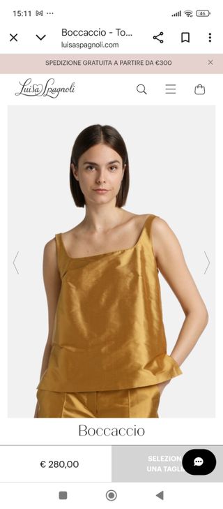 Luisa Spagnoli - completo oro,Top + pantalone