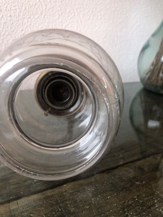 Lámpara antigua  dectecho cristal y latón