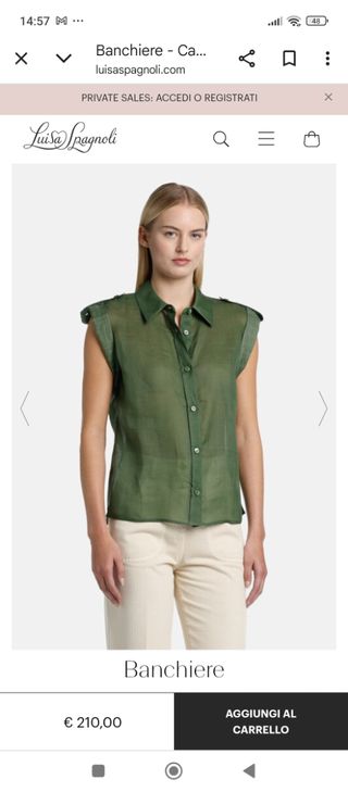 Camicia Luisa Spagnoli verde oliva