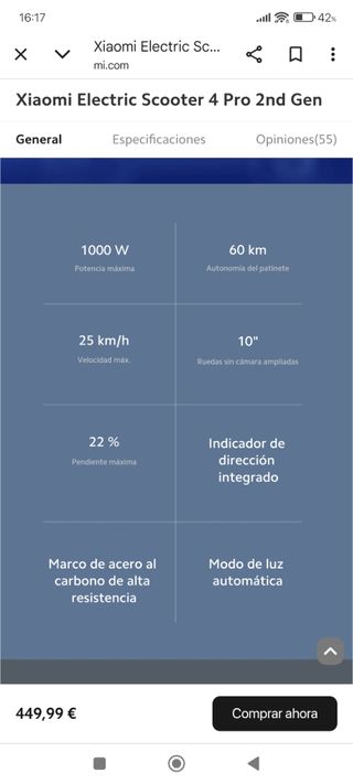 Patinete Xiaomi 4 Pro 2gn