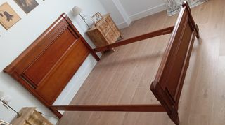 Cama madera maciza 135cm Medida 1,50