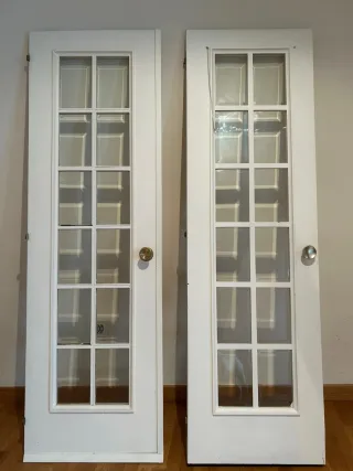 Dos puertas con cristal