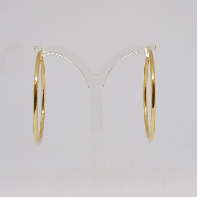 Pendientes Oro 18k Aro Grande Fino