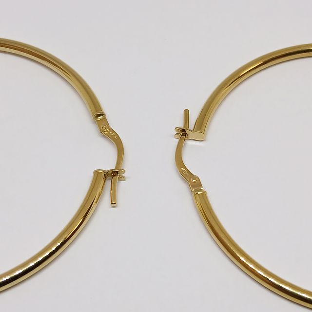 Pendientes Oro 18k Aro Grande Fino
