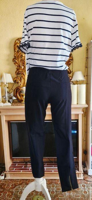 Pantalón Mango negro - Talle alto