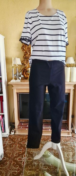 Pantalón Mango negro - Talle alto