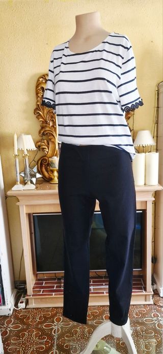 Pantalón Mango negro - Talle alto