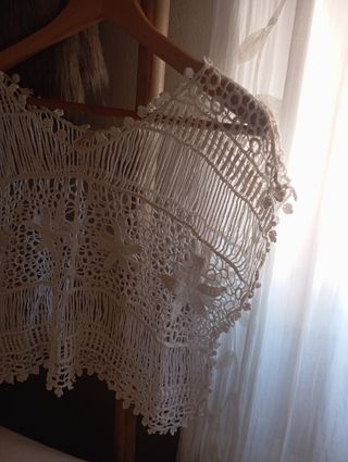 Top de ganchillo blanco