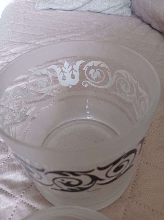 Contenitore bon bon Egizia vetro satinato