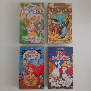 VHS Disney: 4 Películas Clásicas