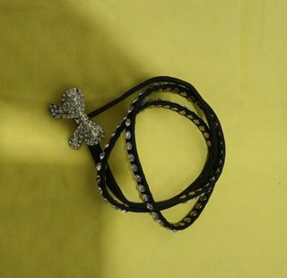Cintura nera strass