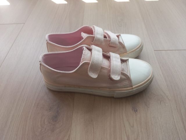 Zapatillas niña velcro rosa