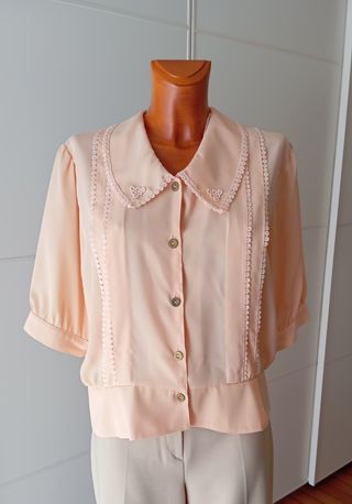 Blusa camisa naranja vintage. Nueva.