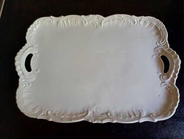 Bandeja porcelana blanca