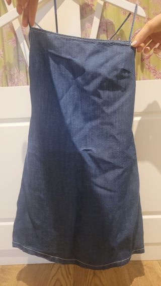 Falda Vestido Peto tela vaquera Zara talla S
