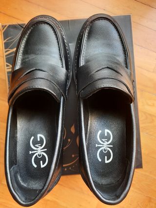 Zapatos Loafer plataforma negros