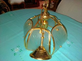 Lámpara techo dorada vintage