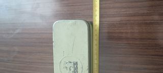 Caja metálica maquina de coser antigua Singer