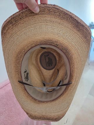 Sombrero tejano beige y marrón