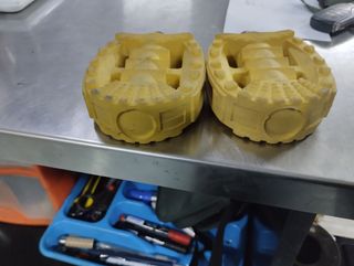 Pedales bici vintage amarillos