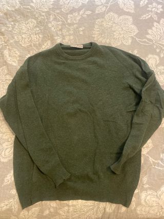 Jersey Lana de El Corte Inglés Verde Talla L