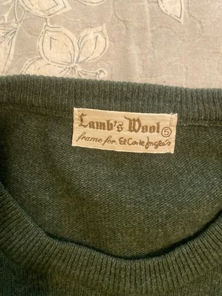 Jersey Lana de El Corte Inglés Verde Talla L