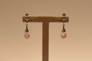PENDIENTES DE ORO BLANCO 18K/5.0Gr